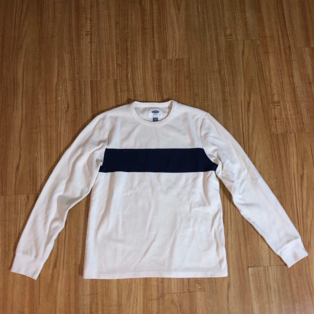 Old Navy White Fleece Sweatshirt, M